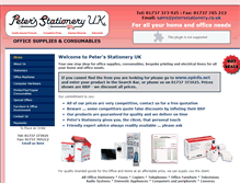 Tablet Screenshot of petersstationery.co.uk